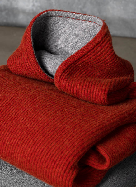 Men's Zermatt Plush & Luxurious Cashmere Ribbed Hoodie Sweater in