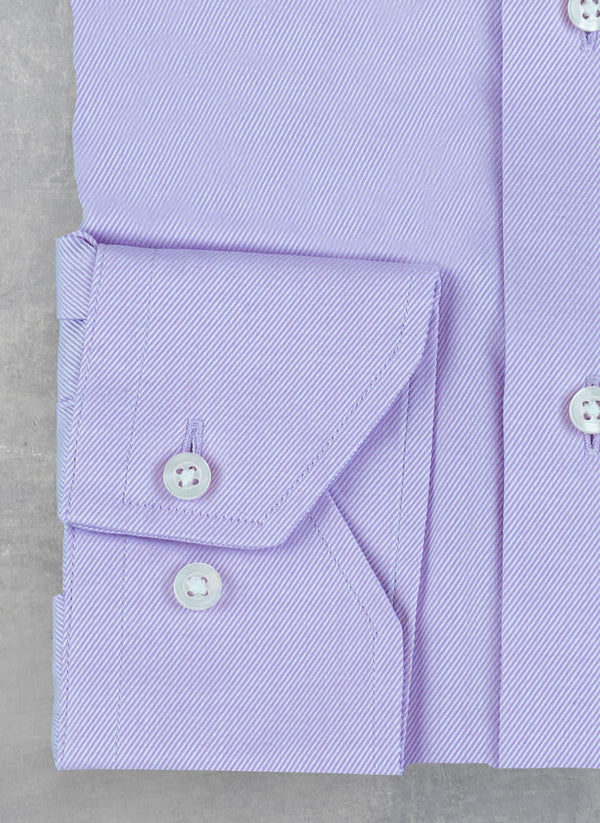 cuff detail of Maxwell in Solid Lavender Twill Shirt
