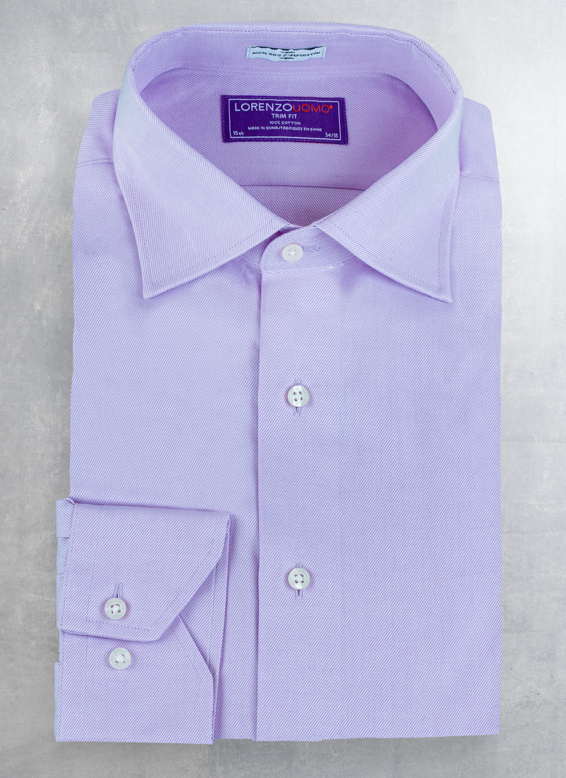 100% 50's 2-ply cotton lavender dress shirt
