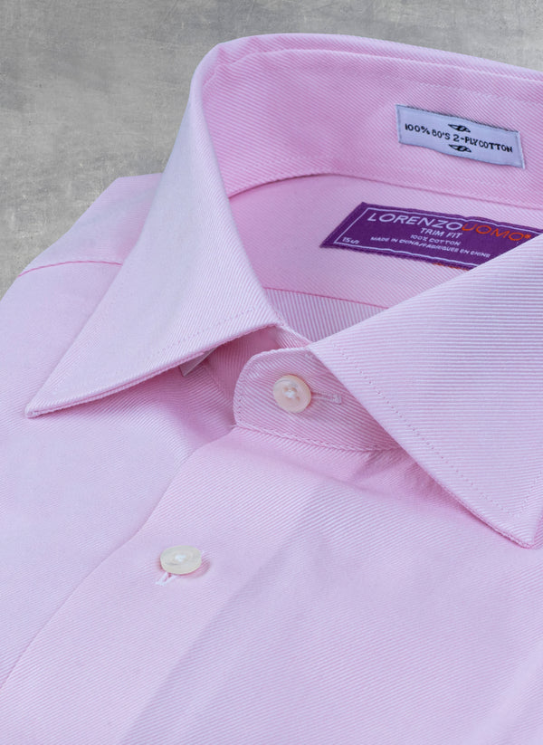 100% 50's 2-ply cotton twill light pink