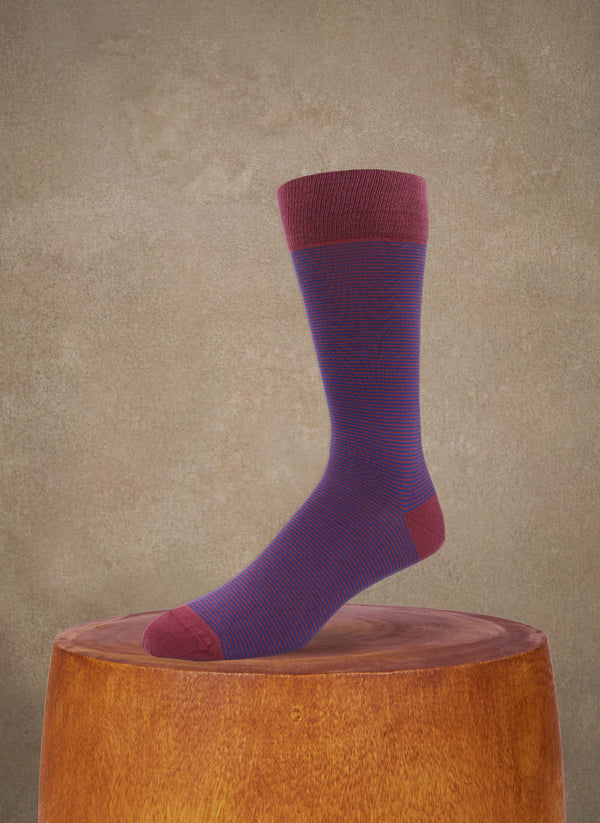 Mille Righe Stripe Sock in Bordeaux