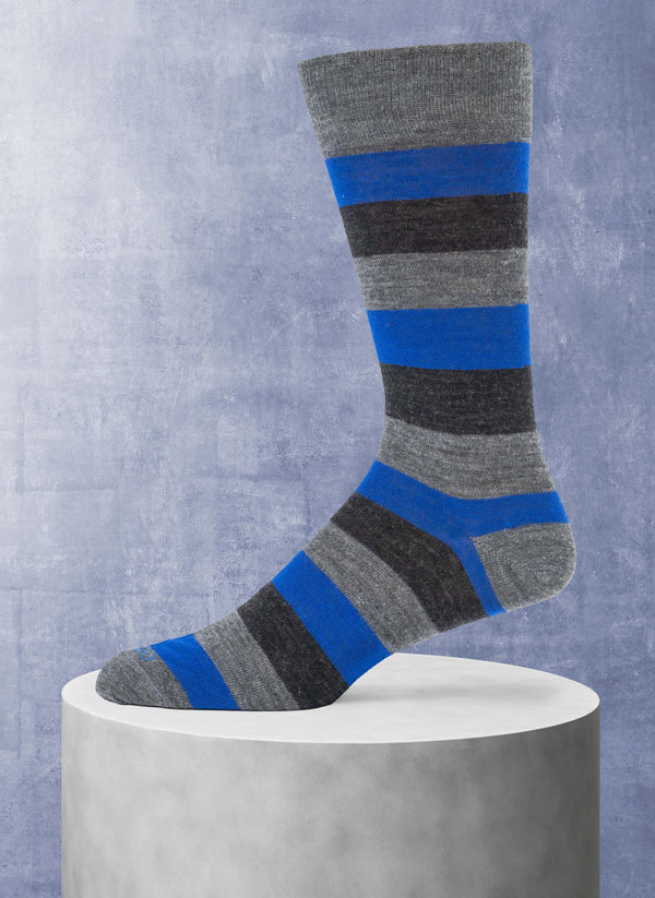 Multi Stripe Sock in Charcoal Grey