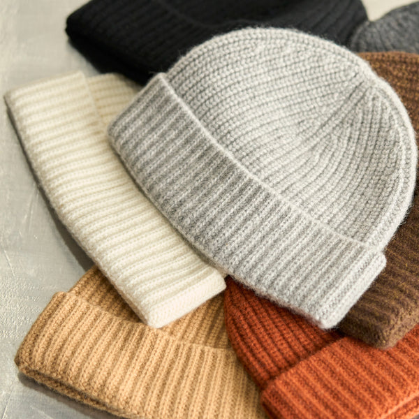 Laneus Ribbed 100% 2024 Wool Beanie Made in Italy