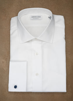 flat image of Alexander in White Nano Diamond French Cuff Shirt
