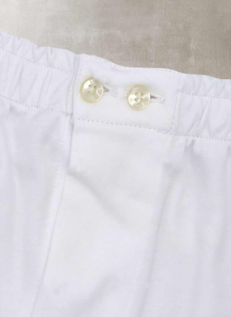 The Perfect Supima® Cotton 2-Button Knit Boxer in White