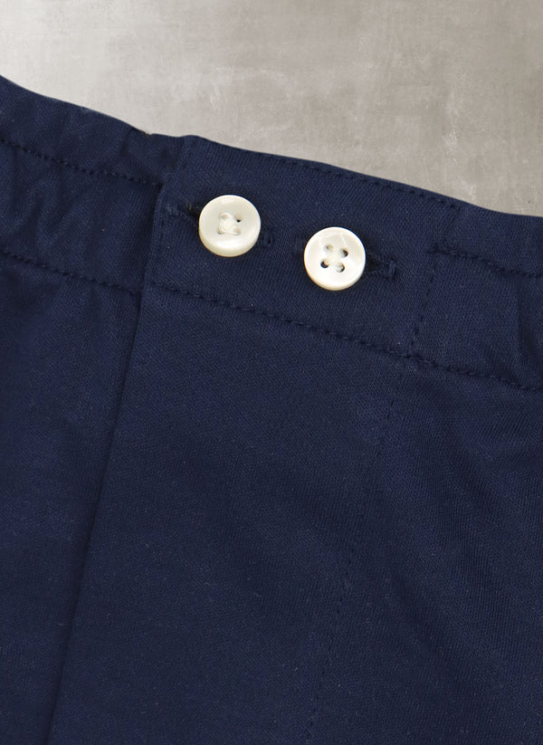 The Perfect Supima® Cotton 2-Button Knit Boxer in Navy