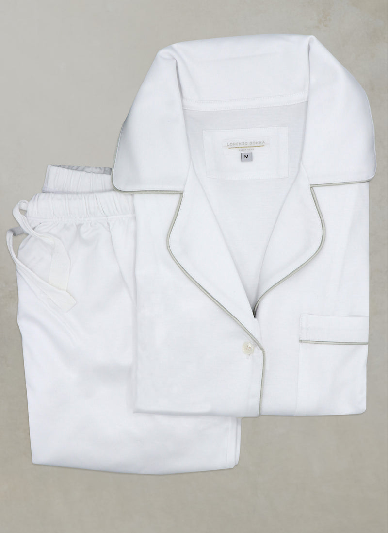 La Stupenderia contrast-trim cotton pyjamas - White