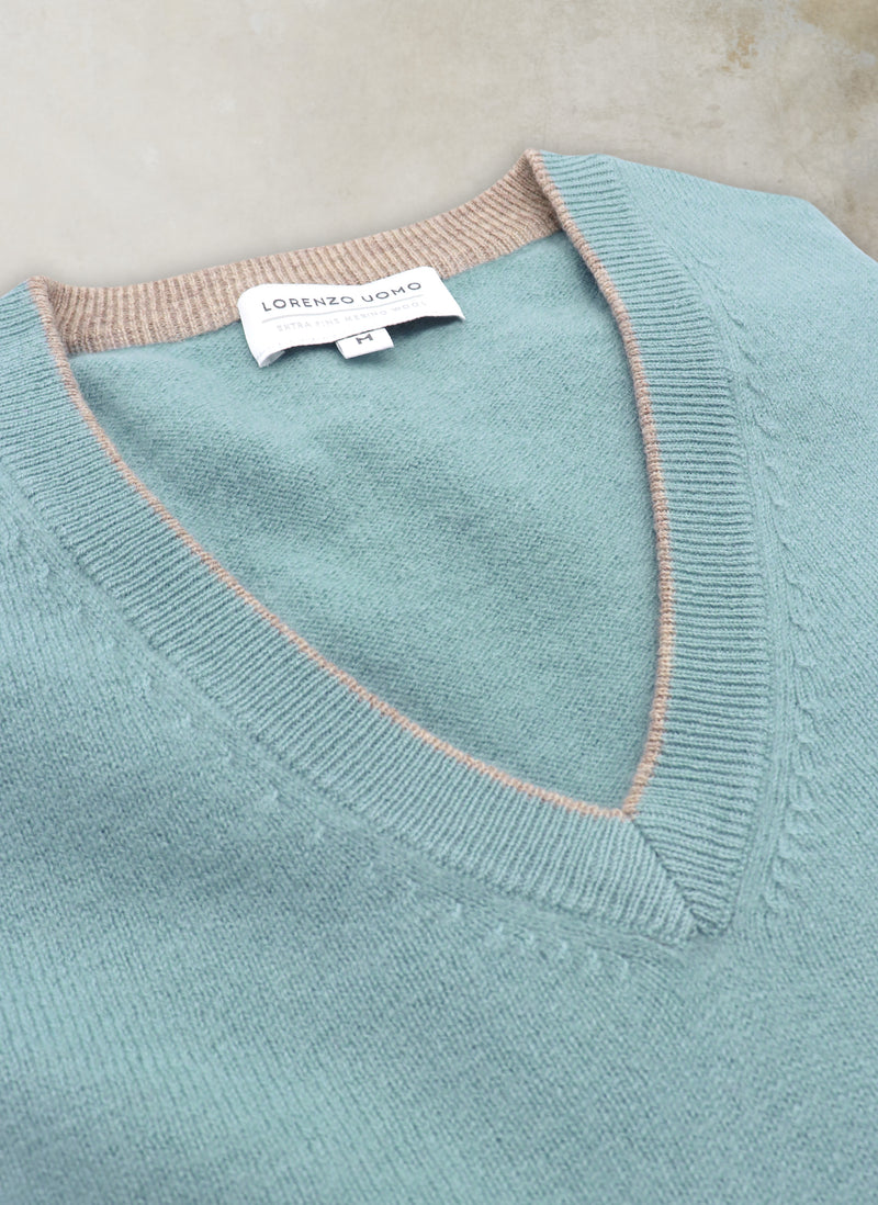 Men's Merino Sweater, Blue