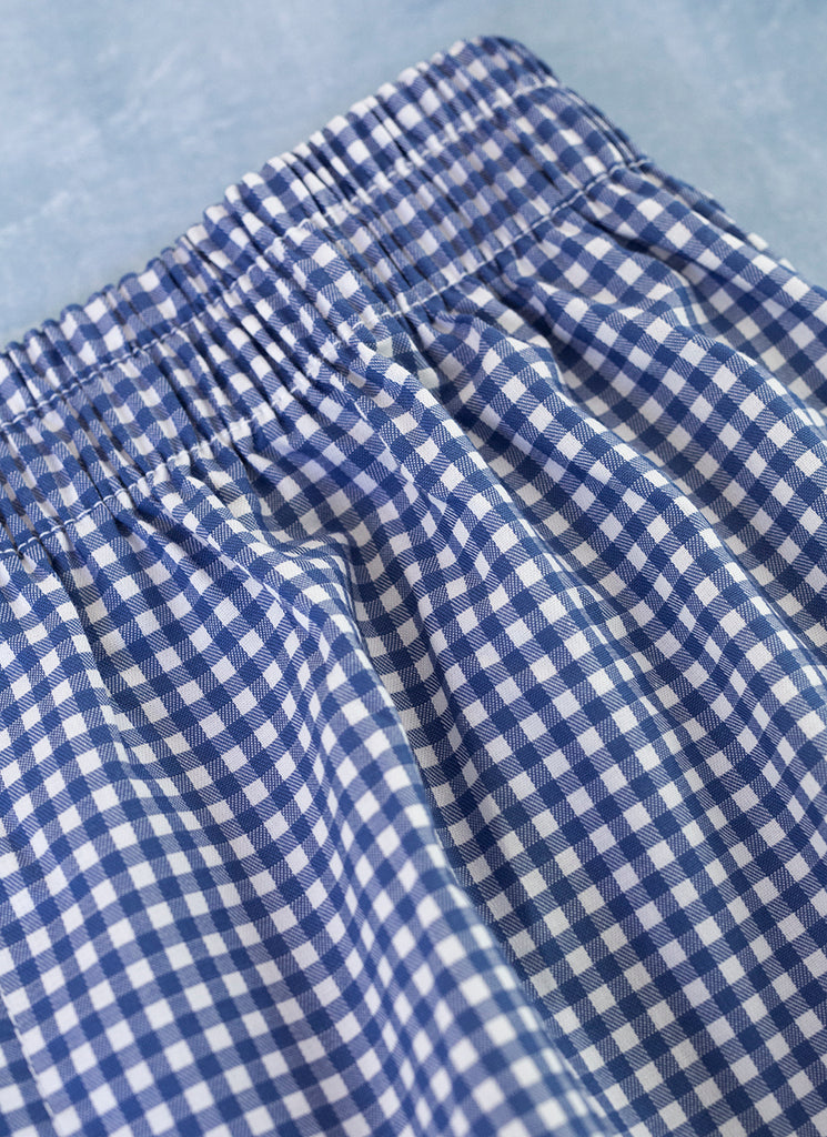 The Perfect Fashion Boxer Short in Small Navy Gingham – Lorenzo Uomo