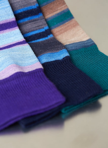Space Dye Band Stripe in Green Socks – Lorenzo Uomo
