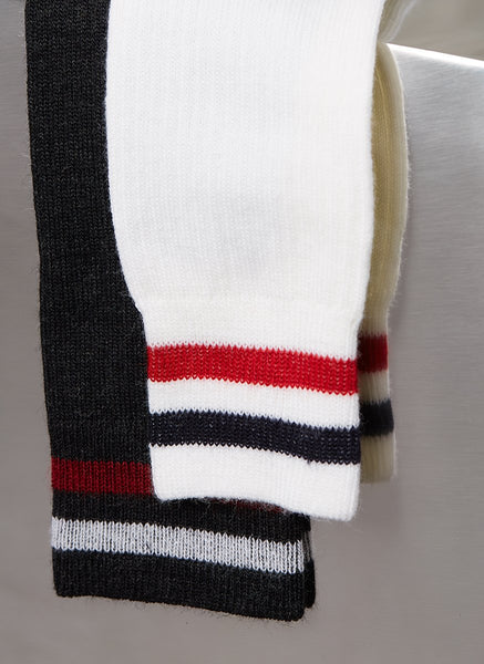 Merino Wool Collegiate Rib in Ivory Socks – Lorenzo Uomo
