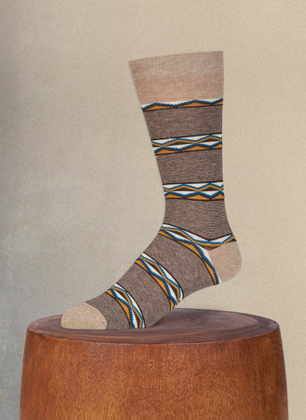 Jaspe Diamond Millie in Taupe Socks – Lorenzo Uomo