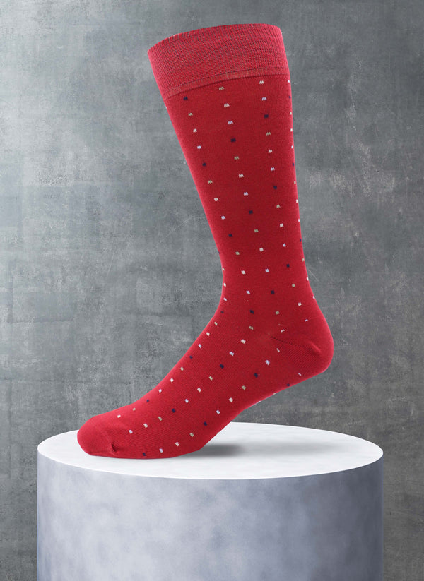 Sailboats and Anchor Cotton Sock in Red – Lorenzo Uomo