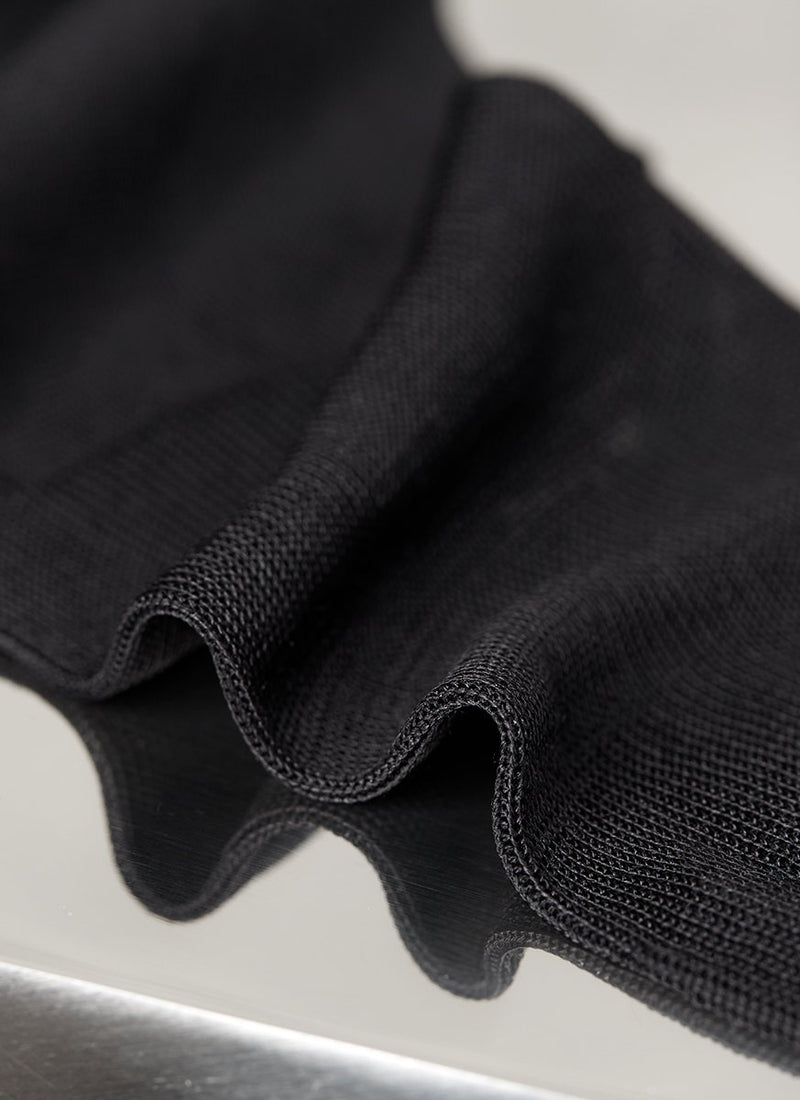 Solid Over-The-Calf Cotton/Silk Socks – Dark Brown