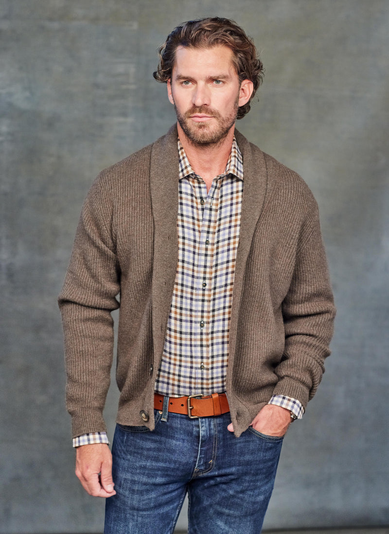 Cashmere Boutique: Men's 100% Pure Cashmere Polo Sweater (Color: Camel  Brown, Size: Medium) at  Men's Clothing store: Pullover Sweaters