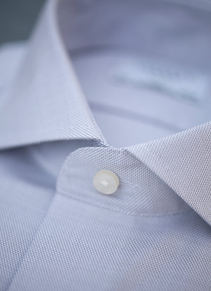 Liam in Grey Textured Dress Shirt in 100% Cotton – Lorenzo Uomo