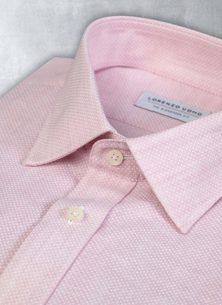 Alexander in “Mille Punte” Light Pink Linen Shirt – Lorenzo Uomo