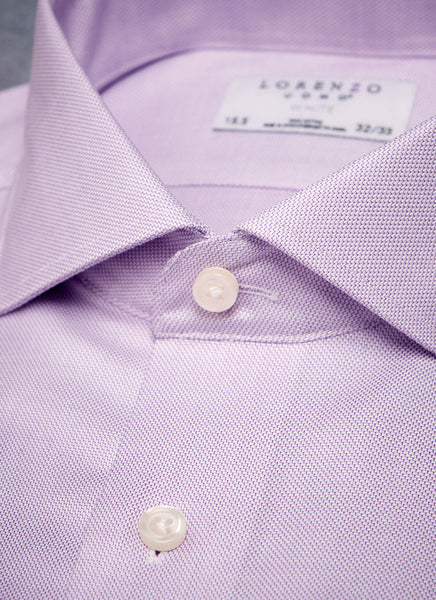 Liam in Textured Purple Shirt – Lorenzo Uomo